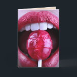 VOLWASSEN FLIRTENDE LIPPEN LOLLIPOP KAART VOOR ECH<br><div class="desc">LIPPEN LOLLIPOP KAART VOOR ECHTGENOOT</div>