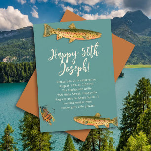 Volwassen Forel Vissen Thema Feest Uitnodigingen