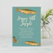 Volwassen forelvisfeest uitnodigingen (Staand voorkant)