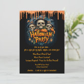 Volwassen Fun Halloween Skull Kostuumfeest Kaart (Staand voorkant)