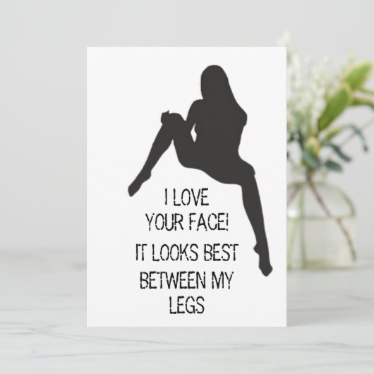 volwassen Funny Dirty valentijnsdag Kaart (Staand voorkant)
