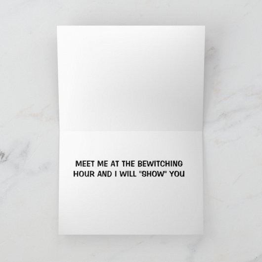 **VOLWASSEN GHOST** SHOW U BLAAT GEBRUIK VAN HALLO KAART (Binnen)