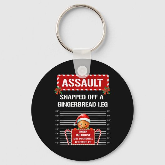 Volwassen Gingerbread Gevangene Kerstgroep Kerstwe Sleutelhanger (Voorkant)