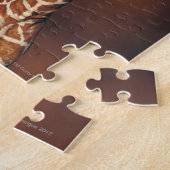 Volwassen Giraffe met kalf (Giraffa camelopardalis Legpuzzel (Zijkant)