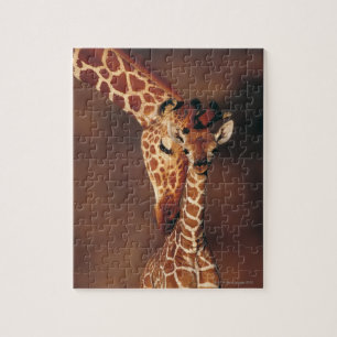 Volwassen Giraffe met kalf (Giraffa camelopardalis Legpuzzel