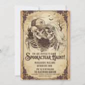 Volwassen Gotisch Skeleton Paar Halloween Party Kaart (Voorkant)