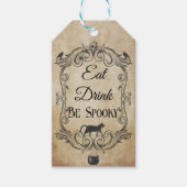 Volwassen  Gotische Schedel Halloween Party Cadeaulabel (Voorkant)