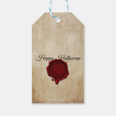 Volwassen  Gotische Schedel Halloween Party Cadeaulabel (Achterkant)