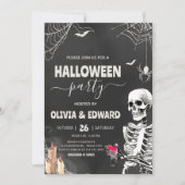  Volwassen Gotische Schedel Halloween Party Kaart (Voorkant)