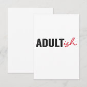 Volwassen Grappig Niet Helemaal Volwassen Mannelij Bedankkaart (Voorkant / Achterkant)