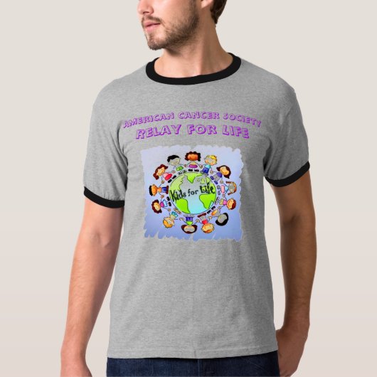 Volwassen grijze ringer Kinder voor het leven T-shirt (Voorkant)