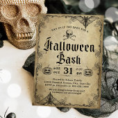 Volwassen Halloween Bash  Gotische Schedel Kaart