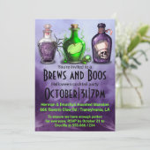 Volwassen Halloween-bieren en griezelige cocktails Kaart (Staand voorkant)