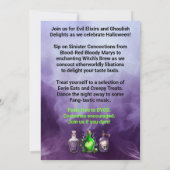 Volwassen Halloween-bieren en griezelige cocktails Kaart (Achterkant)