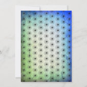 volwassen Halloween blauw en groen feest Kaart (Achterkant)