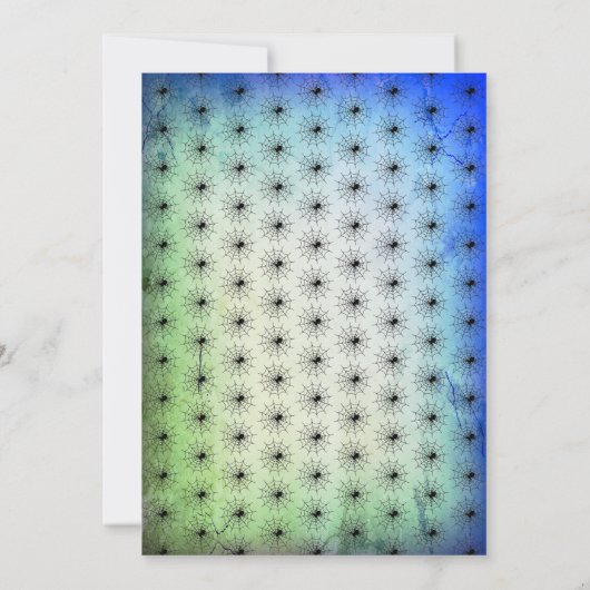 volwassen Halloween blauw en groen feest Kaart (Achterkant)