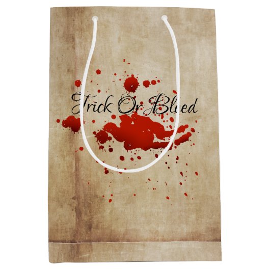Volwassen Halloween Bloedige Trick or treat Medium Cadeauzakje (Voorkant)