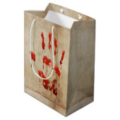 Volwassen Halloween Bloedige Trick or treat Medium Cadeauzakje (Achterkant Gekanteld)