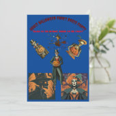 Volwassen Halloween Fancy Dress Party Kaart (Staand voorkant)