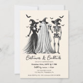 Volwassen Halloween-feestkostuums en -cocktails Aankondiging (Voorkant)