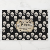 volwassen Halloween gepersonaliseerde apotheker Likeurfles Etiket (Enkel label)
