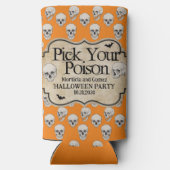 volwassen Halloween gepersonaliseerde apotheker Seltzer Blikjeskoeler (Achterkant)