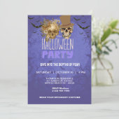 Volwassen Halloween Gothic Skull Party Kaart (Staand voorkant)