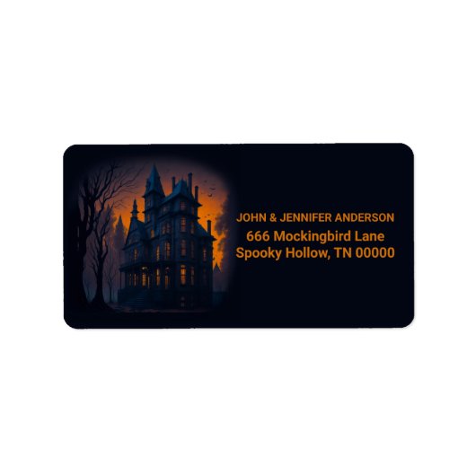 Volwassen Halloween Haunted Mansion Aangepast adre Etiket (Voorkant)