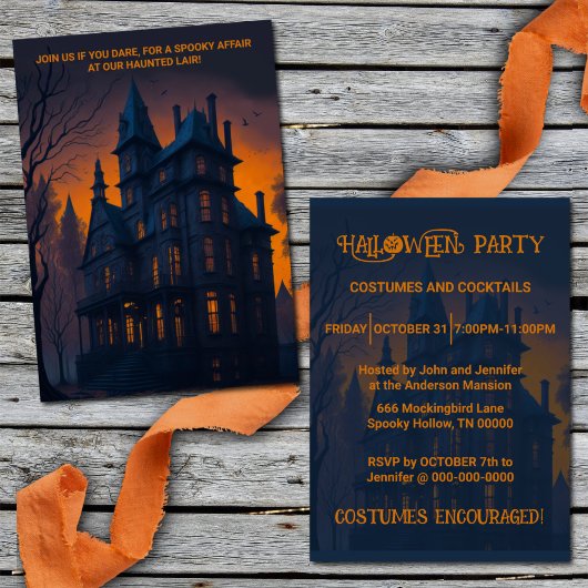 Volwassen Halloween Haunted Mansion Kostuum Party Kaart