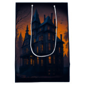 Volwassen Halloween Haunted Mansion Party Medium Cadeauzakje (Achterkant)