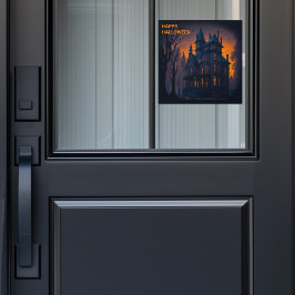 Volwassen Halloween Haunted Mansion Party Raamsticker