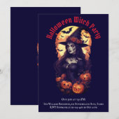 Volwassen Halloween Heks Party Gotisch Kaart (Voorkant / Achterkant)