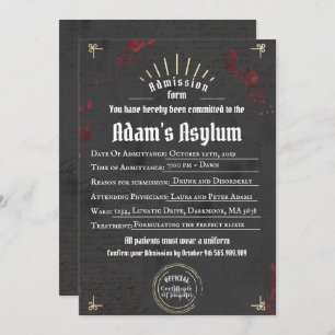 Volwassen halloween Lunatic Asylum Spooky Gothic P Kaart