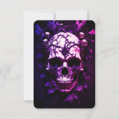 Volwassen Halloween Party Donkerblauwe Paarse sche Kaart (Achterkant)