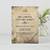 Volwassen Halloween Party  Ghost Skull Spider Kaart (Staand voorkant)
