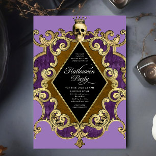 Volwassen Halloween Party Gold  Vintage Kaart