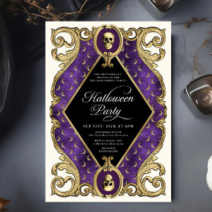 Volwassen Halloween Party Gold  Vintage Kaart