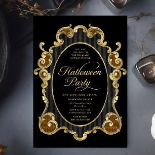 Volwassen Halloween Party Gold  Vintage Kaart