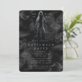 Volwassen Halloween Party Gothic Ghost Spooky Blac Kaart (Staand voorkant)