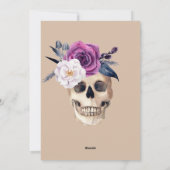 Volwassen Halloween Party Gothic Skull Uitnodiging (Achterkant)