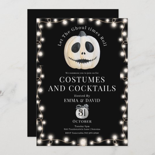 Volwassen Halloween Party Gotische Pompoen Gezicht Kaart (Voorkant / Achterkant)