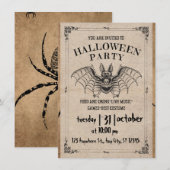 Volwassen Halloween Party  Gotische vleermuis Invi Kaart (Voorkant / Achterkant)