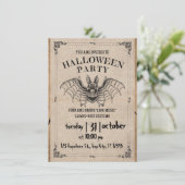 Volwassen Halloween Party  Gotische vleermuis Invi Kaart (Staand voorkant)