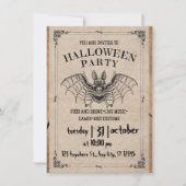 Volwassen Halloween Party  Gotische vleermuis Invi Kaart (Voorkant)