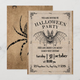 Volwassen Halloween Party Gotische vleermuis Invi Kaart