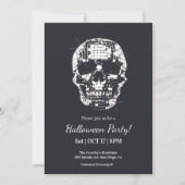 Volwassen Halloween Party Invitation Disco Skull T Kaart (Voorkant)