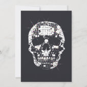 Volwassen Halloween Party Invitation Disco Skull T Kaart (Achterkant)