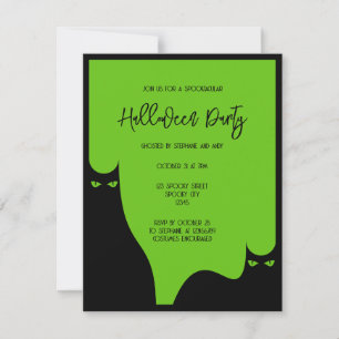Volwassen Halloween Party Katten Ogen Zwart Groen  Kaart