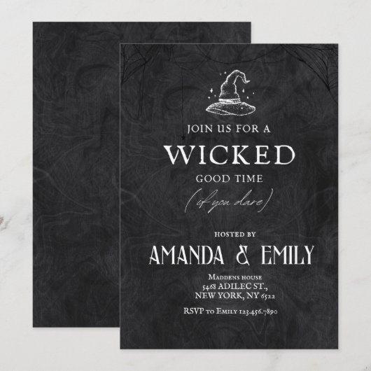 Volwassen Halloween Party Night Kaart (Voorkant / Achterkant)