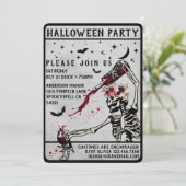 Volwassen Halloween Party  schedel Kaart (Staand voorkant)